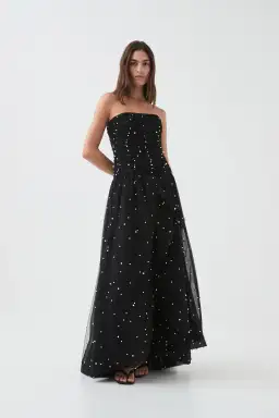 Aje Juniper Maxi Gown Black Size 8
