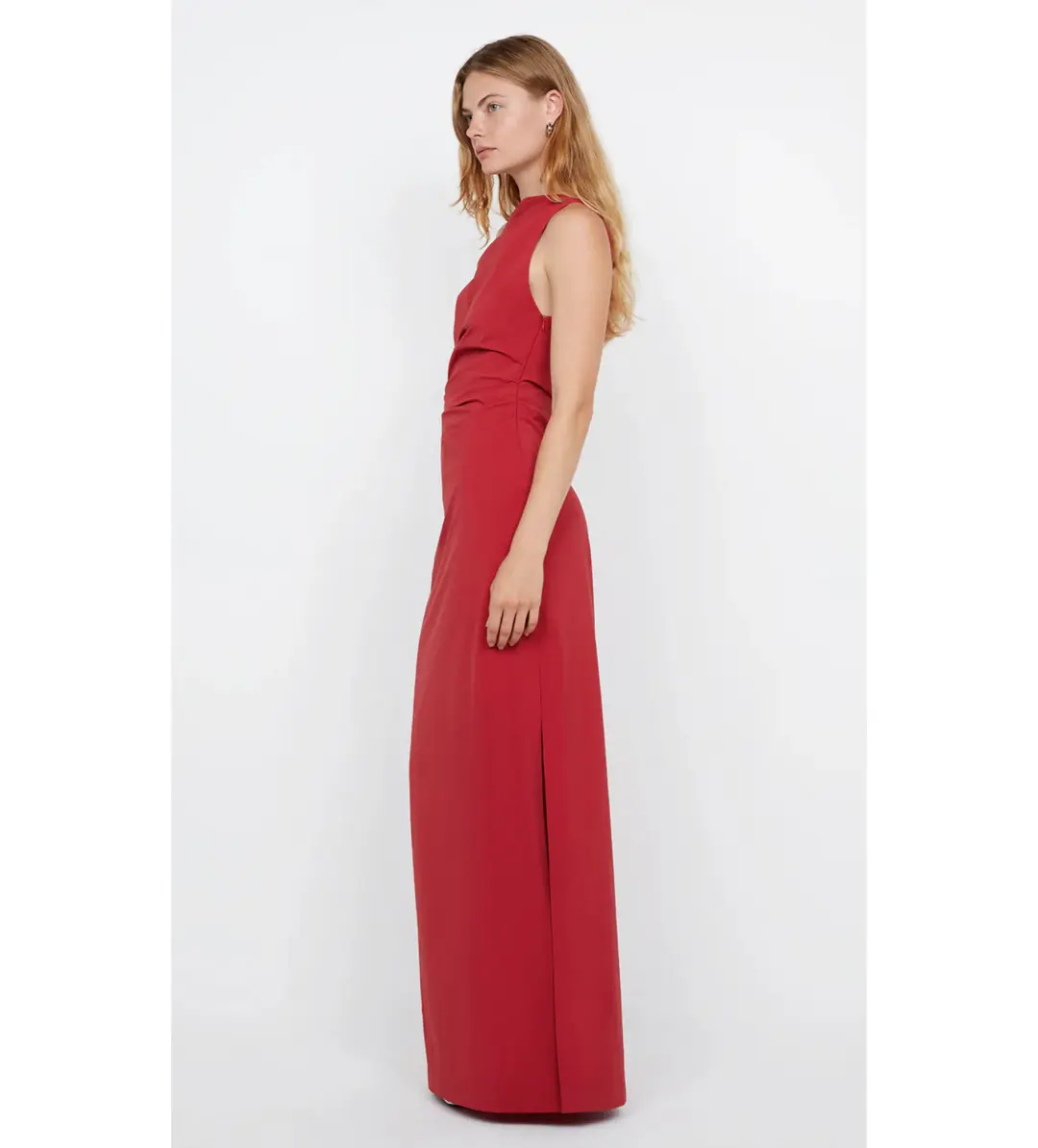 Bec and Bridge Angelina Asym Maxi Dress in Cherry Size S / AU 8 for rent on The Volte - main image