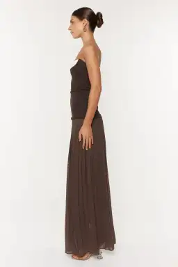 She is Olla Nicolette Maxi Dress Espresso Size 8 for rent on The Volte - image 4