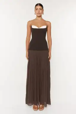 She is Olla Nicolette Maxi Dress Espresso Size 8 for rent on The Volte - image 1
