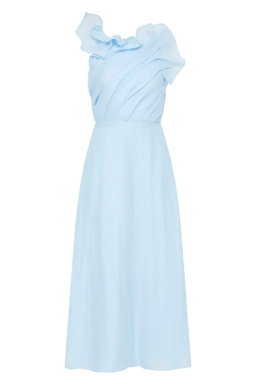 Aje Genesis Midi Dress Blue Size 8 for rent on The Volte - main image