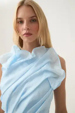 Aje Genesis Midi Dress Blue Size 8 for rent on The Volte - image 3