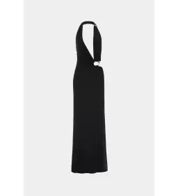 Misha Devon Cupro Maxi Dress Black Size 6 for rent on The Volte - image 6