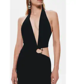 Misha Devon Cupro Maxi Dress Black Size 6 for rent on The Volte - image 3