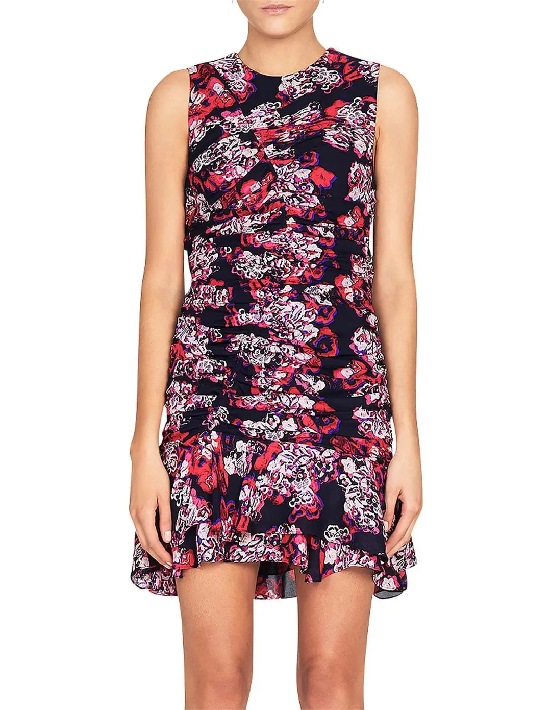Camilla and Marc Grenadine Ruched Mini Dress in Print Size AU 8 for rent on The Volte - main image