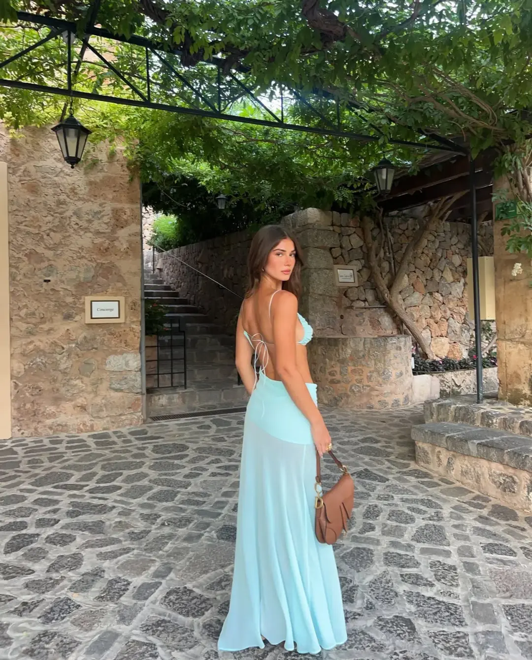 Natalie Rolt Dahlia Maxi Dress Blue Size 0 / AU 6 for rent on The Volte - main image