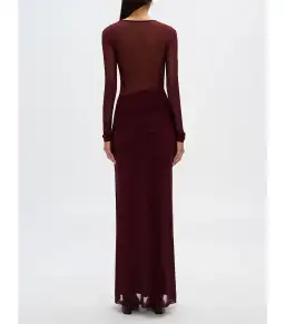 Misha The Abelia Mesh Maxi Dress in Berry Size 10 for rent on The Volte - image 4