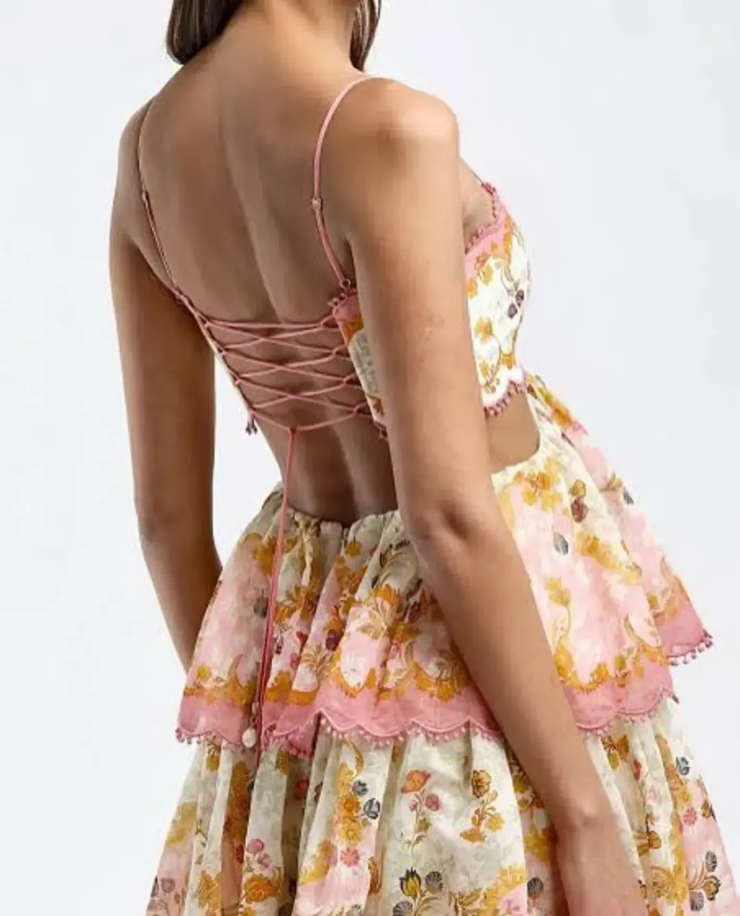 Zimmermann Laurel Frill Midi Dress Size AU 14 for rent on The Volte - main image