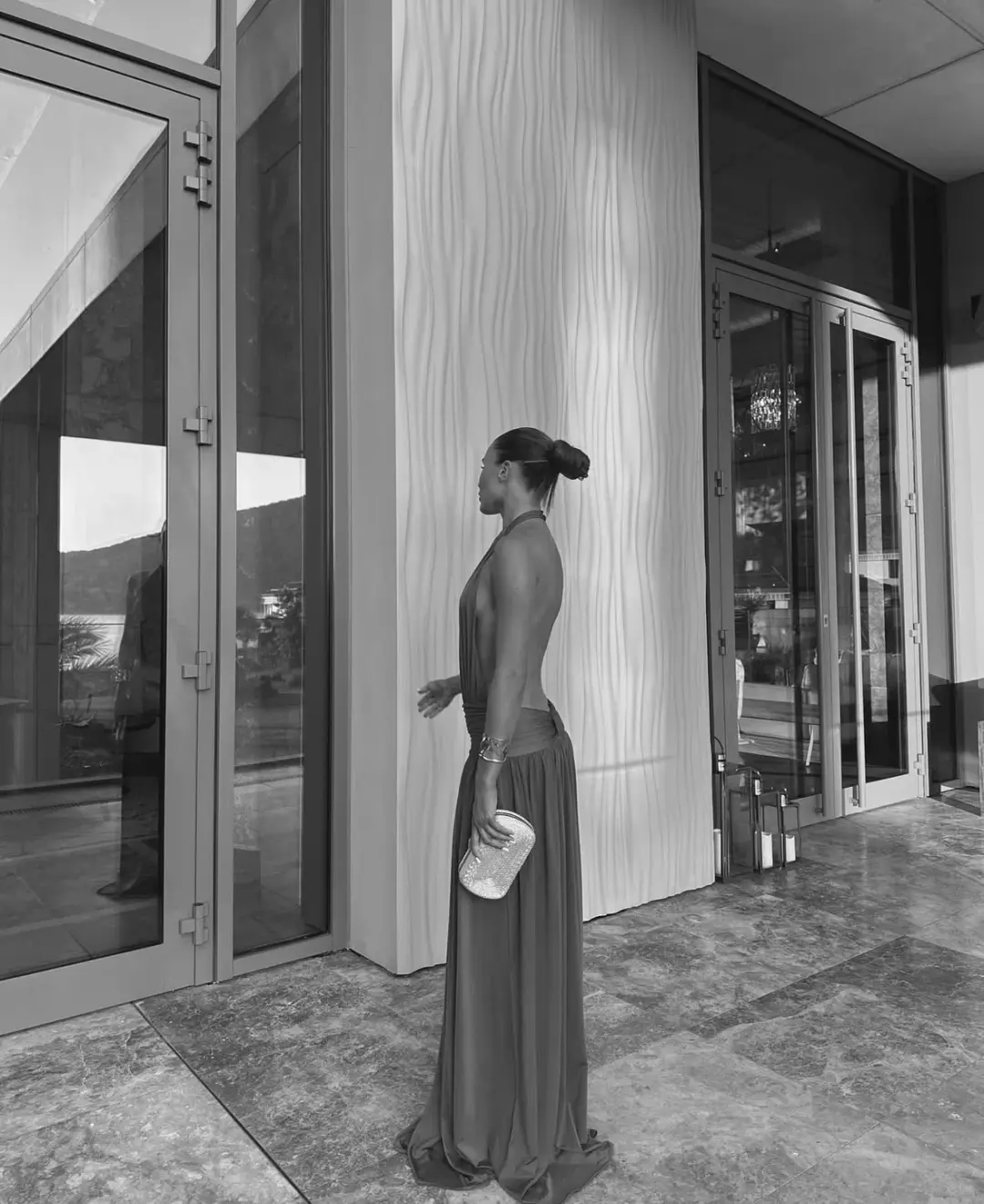 Arcina Ori Santina Maxi Dress Earthy Neutral Khaki Size S for rent on The Volte - main image