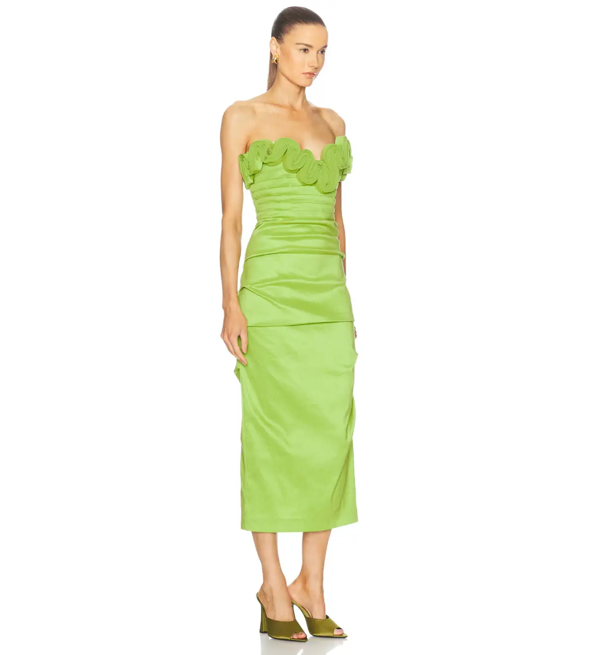 Rachel Gilbert Ren Dress in Lime Size 8 - Image 2