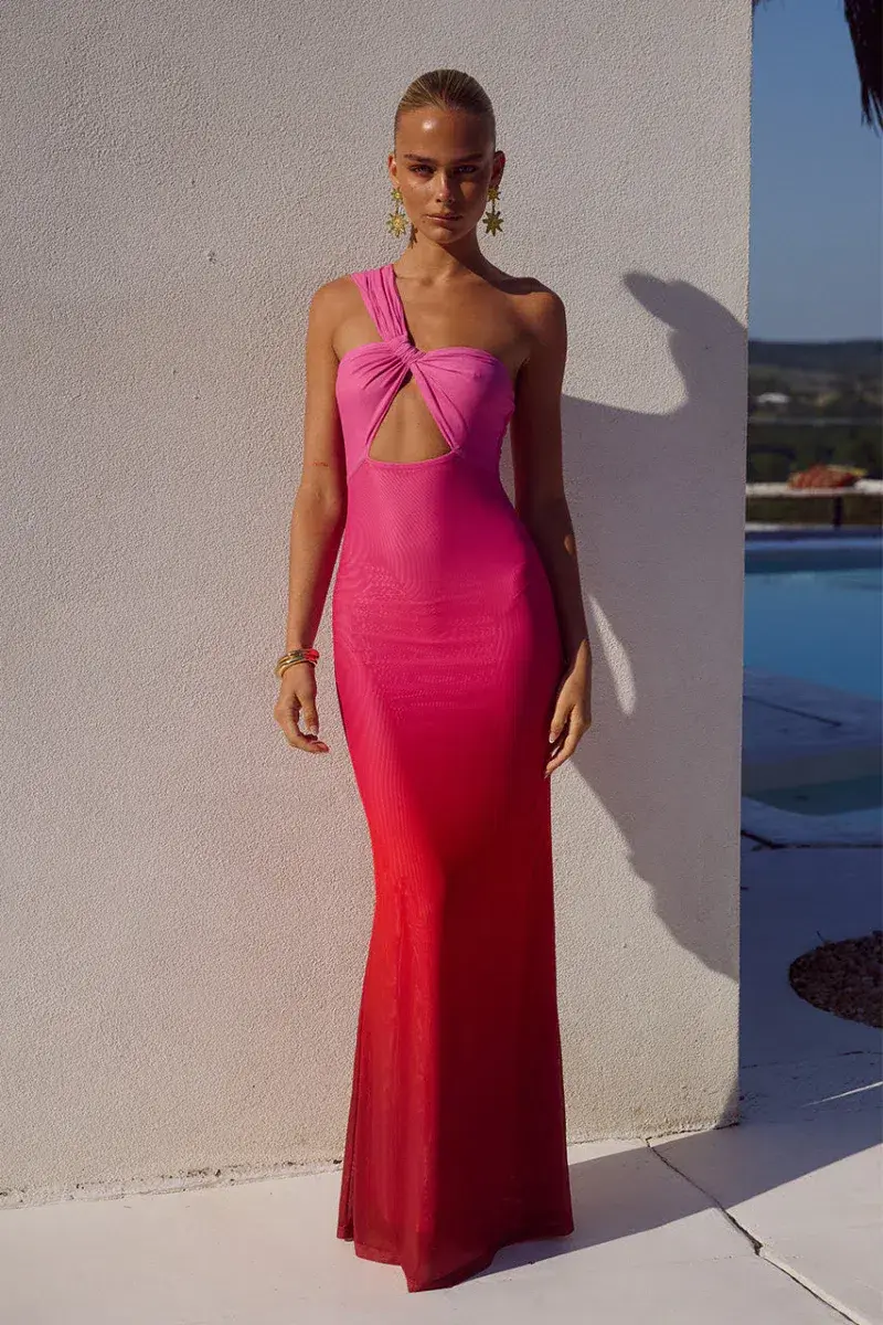 Runaway The Label Kyree Maxi Dress in Pink Ombre Size XS - AU 6 for rent on The Volte - main image
