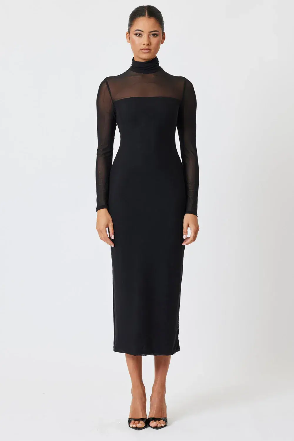 Bianca and Bridgett Olivia Midi Dress Black Size 14 for rent on The Volte - main image