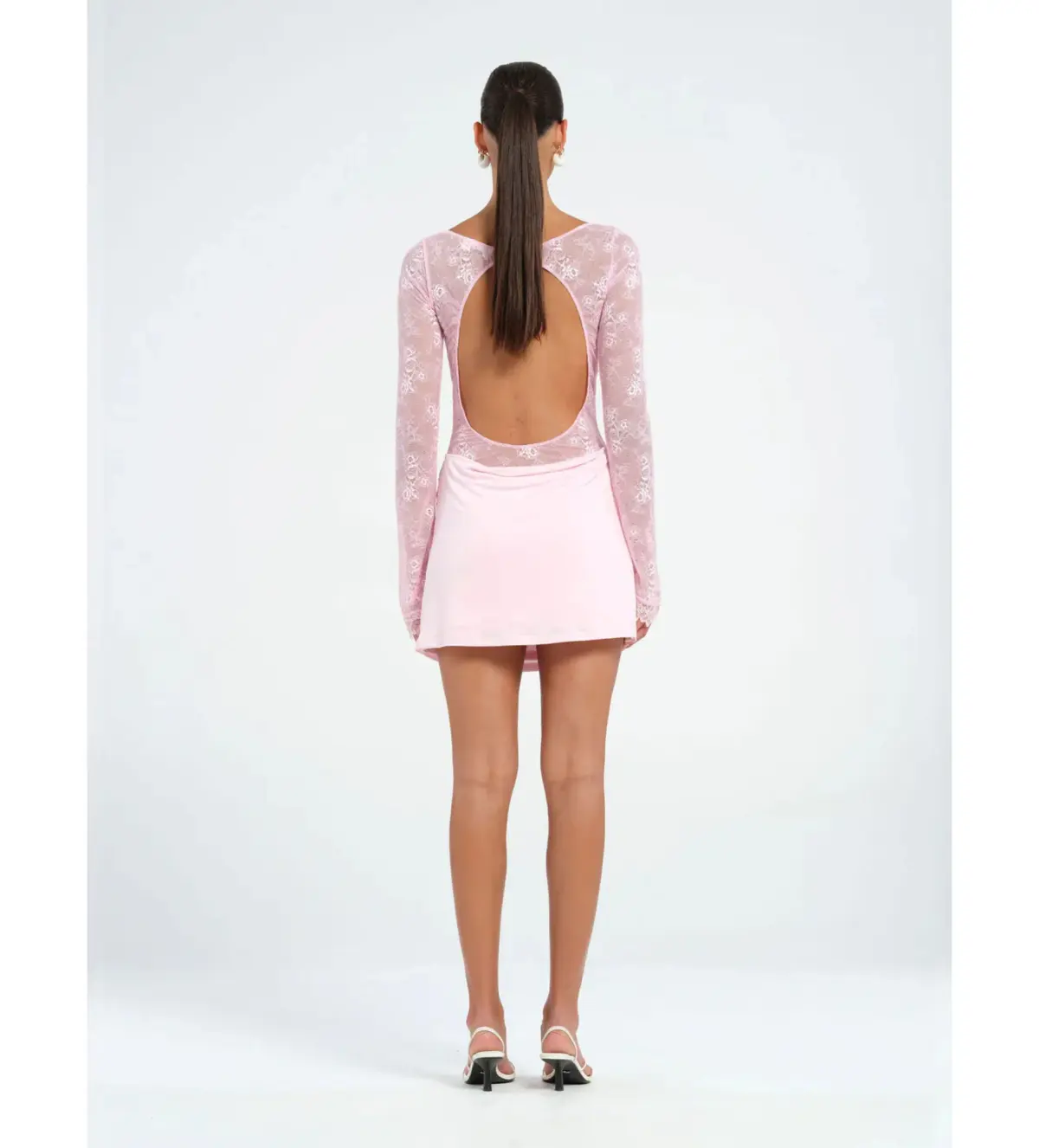 Benni Oskar Mini Dress in Baby Pink Size S / AU 8 - Image 3