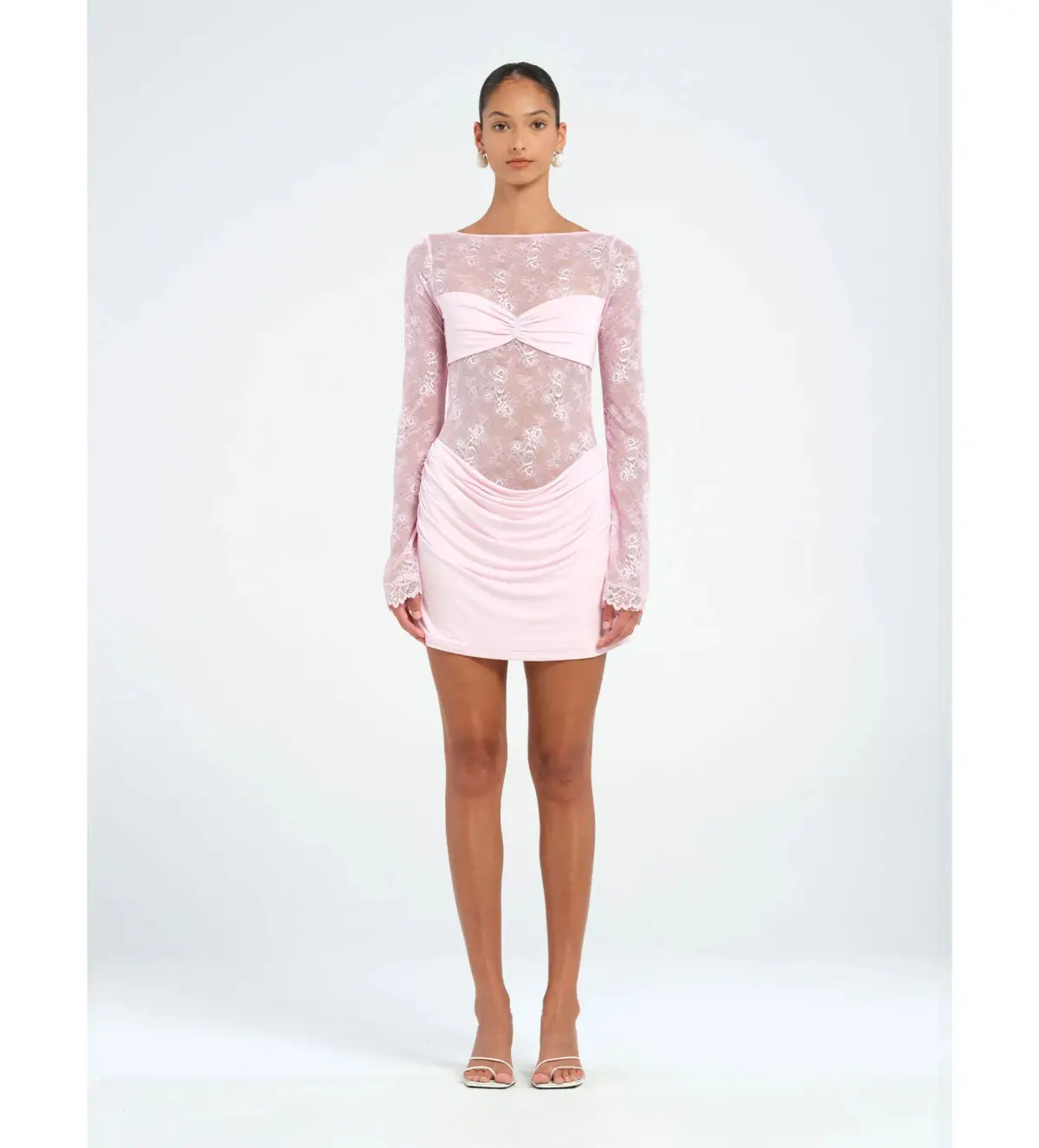 Benni Oskar Mini Dress in Baby Pink Size S / AU 8 - Image 1