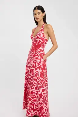Kookai Soley Halter Maxi Dress Print Size 8 for rent on The Volte - image 2