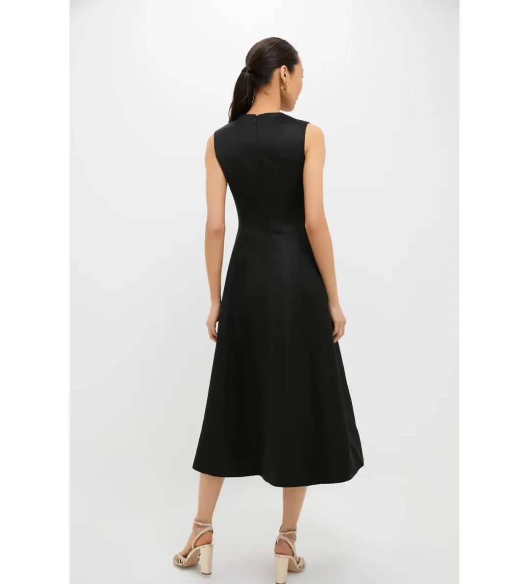 Leo Lin Cleo Embellished Sleeveless Midi Dress White Rose Print Size AU 14 for rent on The Volte - main image