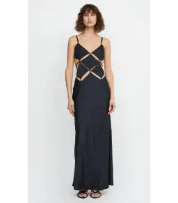 Bec & Bridge Diamond Cut Out Dress Black Size AU 12 for rent on The Volte - image 1