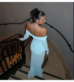 Natalie Rolt Emily Gown Blue Size 8 for rent on The Volte - image 6