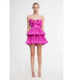 Acler Griffith Mini Dress Fuchsia Size 10 for rent on The Volte - image 1