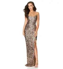 Love Nookie Confetti Gown Rose Gold Size AU 10 for rent on The Volte - image 1