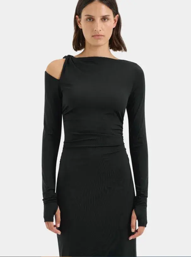 Sir Elm Long Sleeve Midi in Black Size 6 for rent on The Volte - main image
