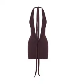 Saboa Studios Bembe Mini Dress in Espresso Size XS / AU 6 for rent on The Volte - image 4