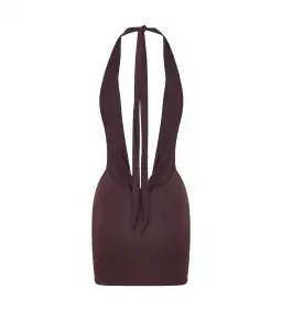 Saboa Studios Bembe Mini Dress in Espresso Size XS / AU 6 for rent on The Volte - image 5