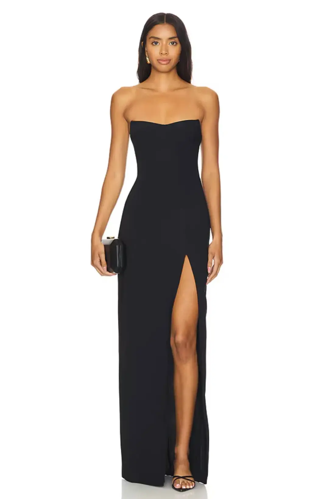 Amanda Uprichard Ivy Maxi Gown Black Size XS / Size 6 for rent on The Volte - main image