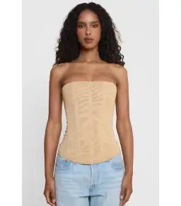 Leau Muse Mesh Corset Top Tan Size XS / AU 6 for rent on The Volte - image 1