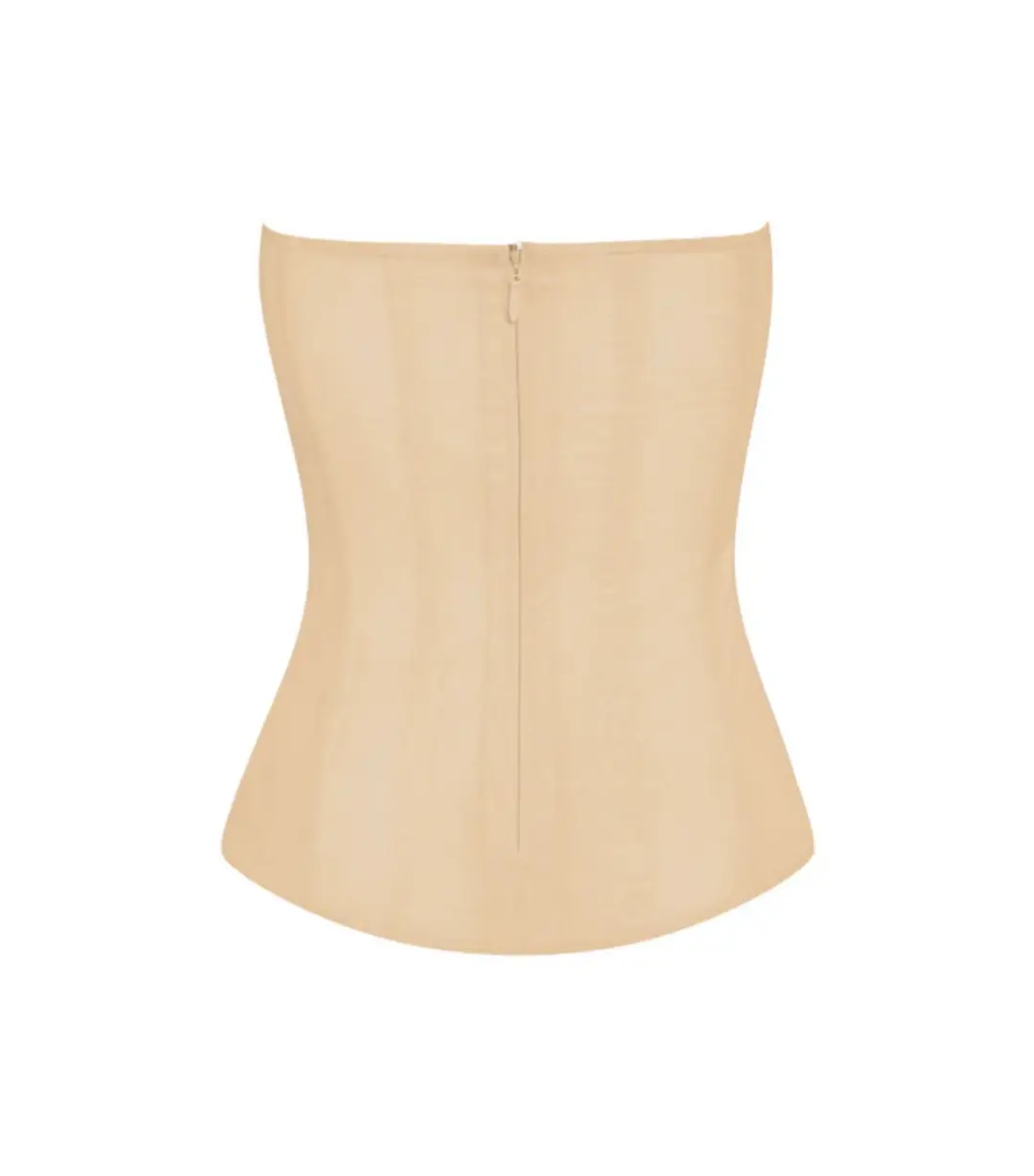 Leau Muse Mesh Corset Top Tan Size M / AU 10 for rent on The Volte - main image