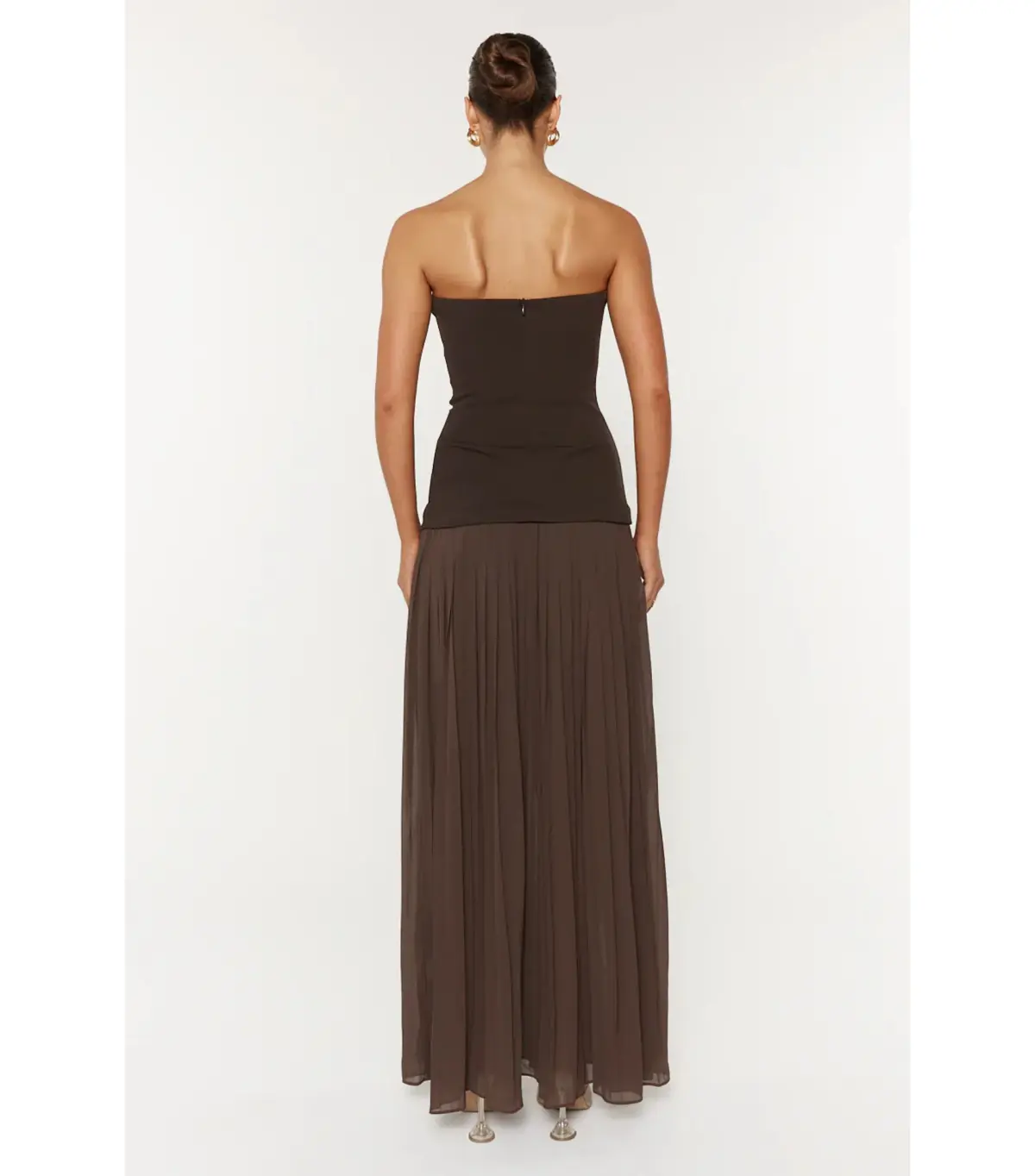 She is OLLÁ Nicolette Maxi Dress Espresso Size M / AU 10 - Image 3