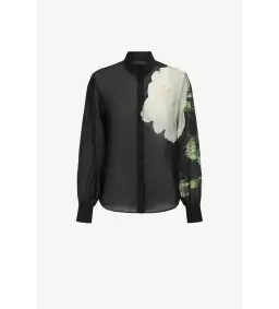 Leo Lin Alma Blouse in White Rose Print Size 14 for rent on The Volte - image 1