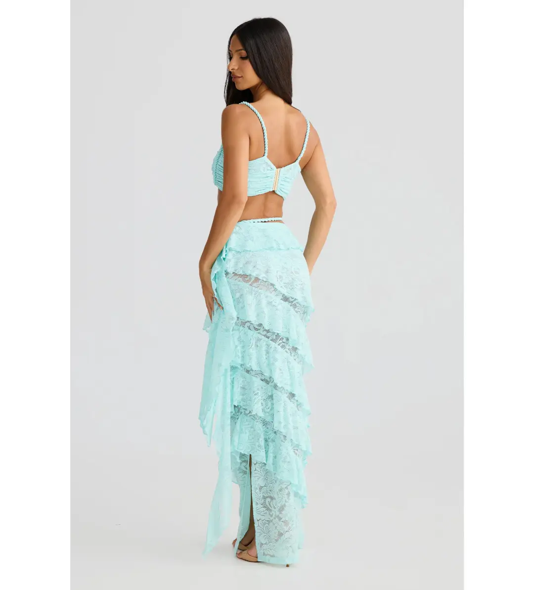 Melani The Label Ahria x Joa Maxi Set in Aqua Size XS AU 6 for rent on The Volte - main image
