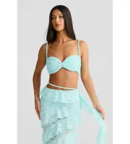 Melani The Label Ahria x Joa Maxi Set in Aqua Size XS AU 6 for rent on The Volte - image 3