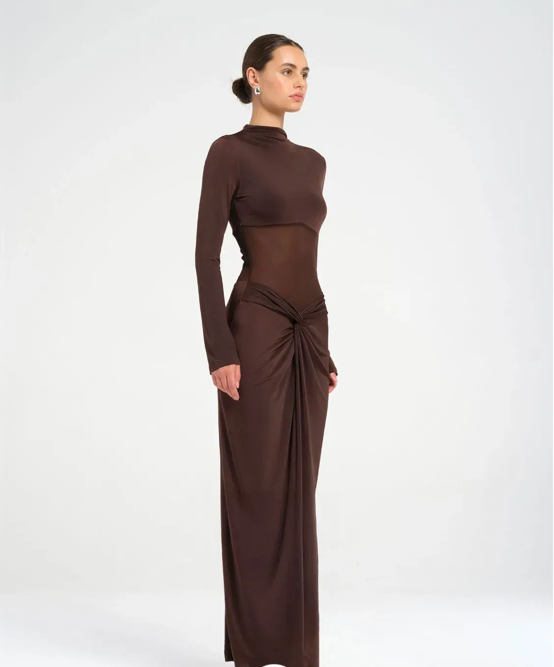 BENNI Dora Maxi Dress Chocolate Size S AU 8 - Image 2