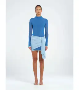 Benni Kingsley Mini Dress Blue Size AU 8