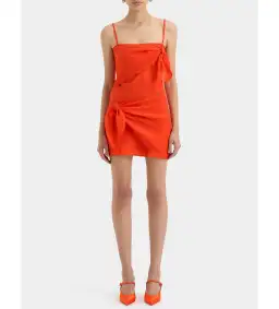 Sir The Label Rosalia Wrap Mini Dress Tangerine Size 14/XL for rent on The Volte - image 1