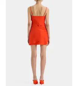 Sir The Label Rosalia Wrap Mini Dress Tangerine Size 14/XL for rent on The Volte - image 4
