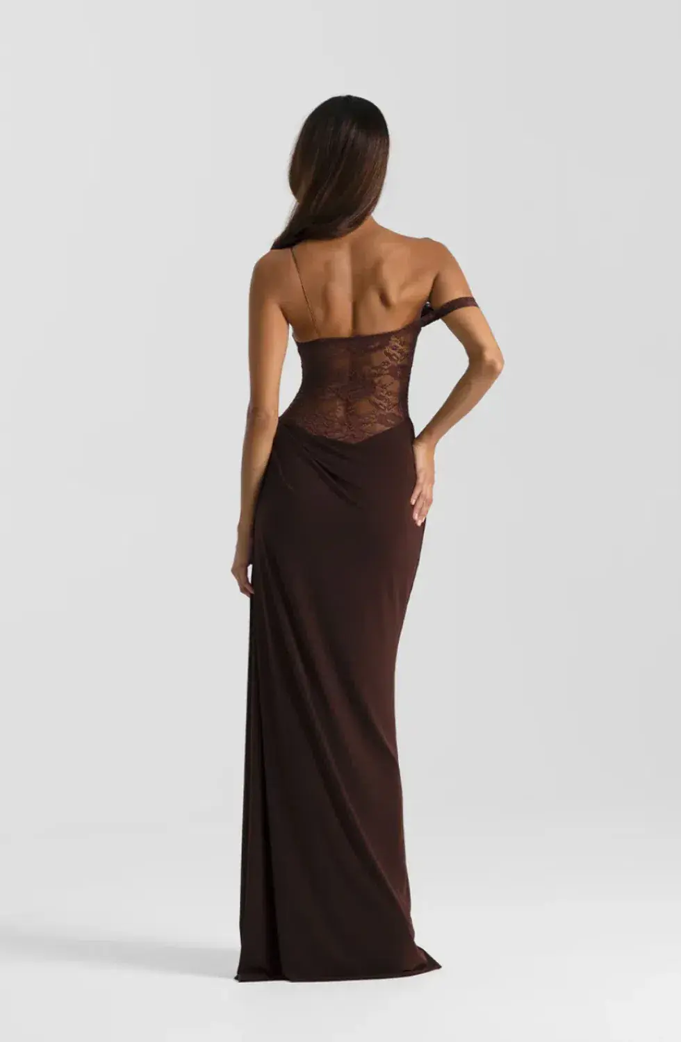 Natalie Rolt Sloane Maxi Dress Espresso Size 1 AU 8 for rent on The Volte - main image