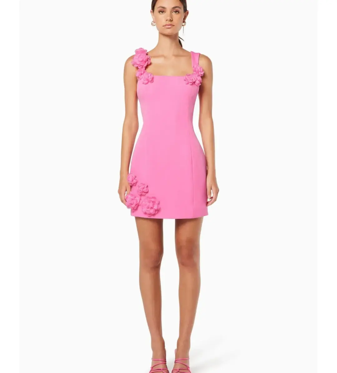Elliatt Trompe Mini Dress Pink Size 6 for rent on The Volte - main image