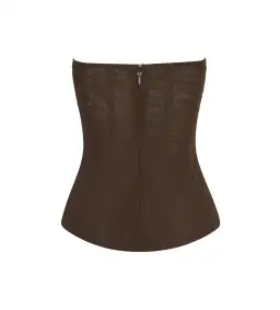 Leau Brown Muse Mesh Corset Top Size Size 6 for rent on The Volte - image 3