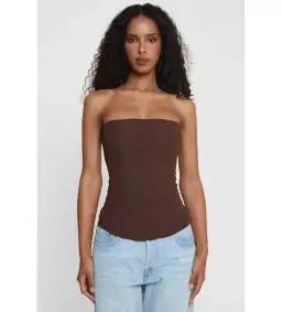 Leau Brown Muse Mesh Corset Top Size Size 8 for rent on The Volte - image 1
