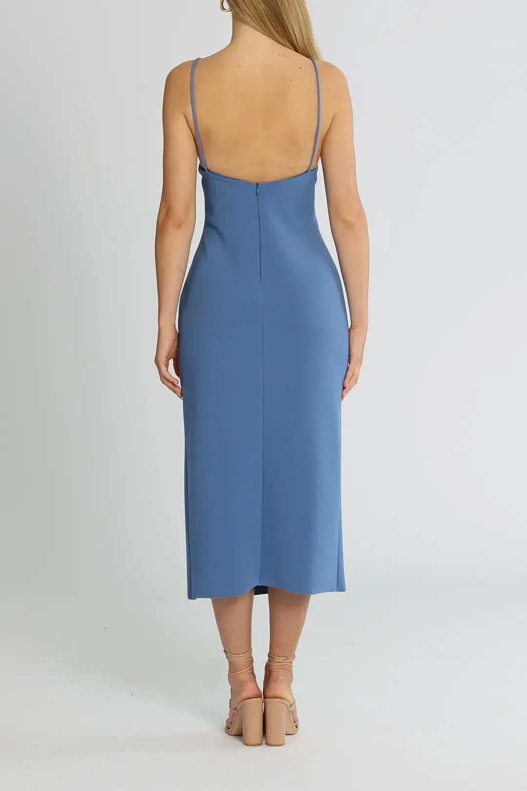 Bec and Bridge Josette Midi Cutout Dress Blue Size AU 14 - Image 3