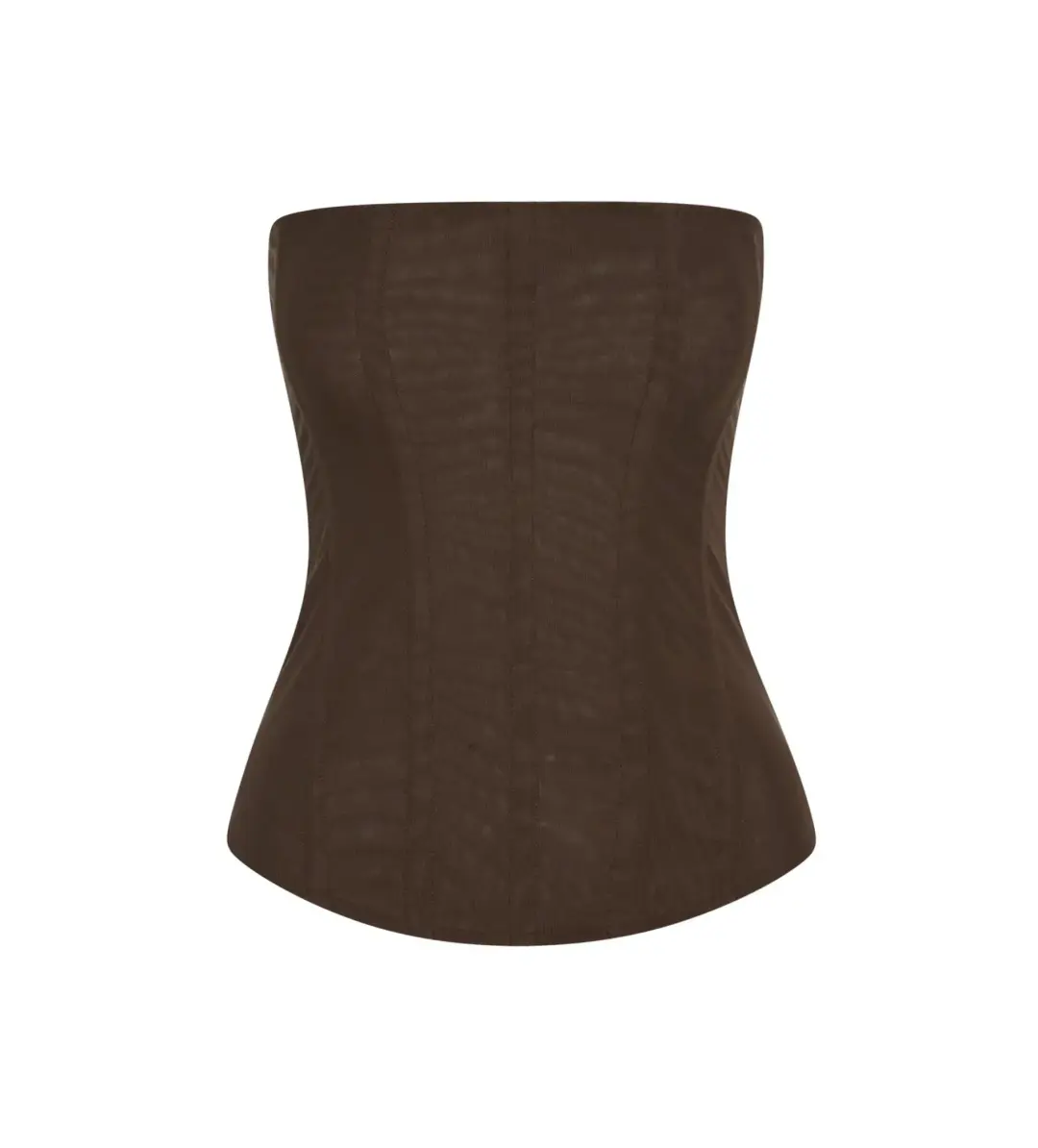 Leau Brown Muse Mesh Corset Top Size Size 10 for rent on The Volte - main image