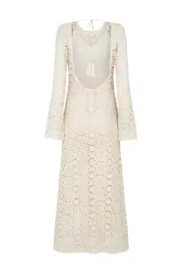 Spell Helena Crochet Lace Midi Dress Cream Size L AU 12 for rent on The Volte - image 5