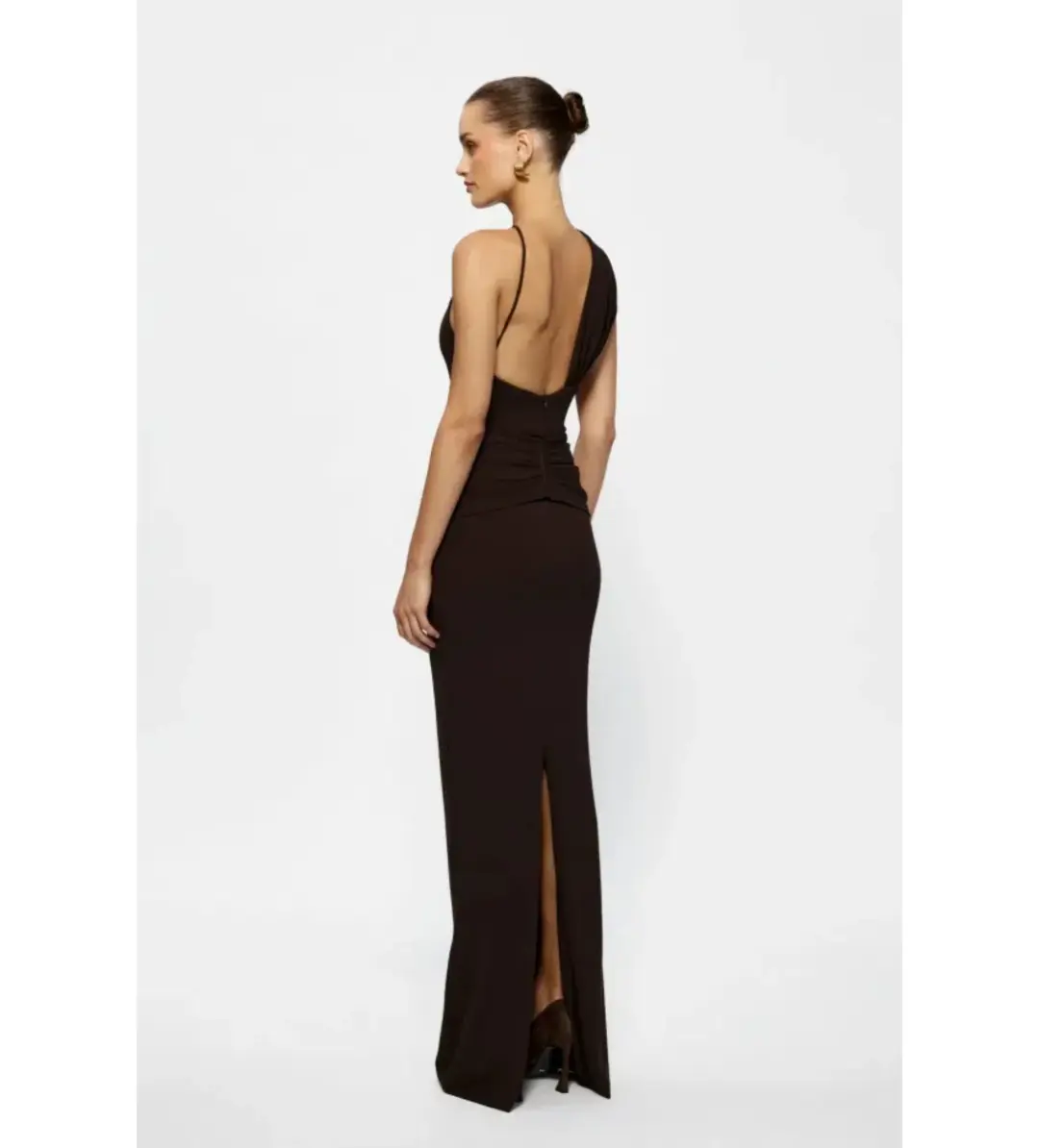 Effie Kats Greer Gown Brown Size 6 for rent on The Volte - main image