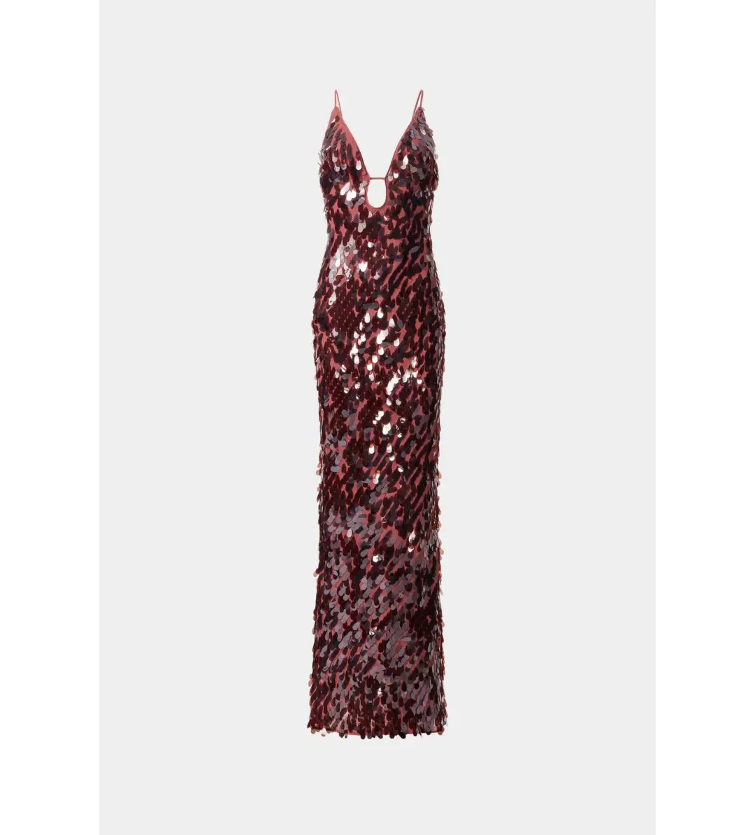 Misha Fig Sapphire Sequin Maxi Dress Brown Size 8/S for rent on The Volte - main image