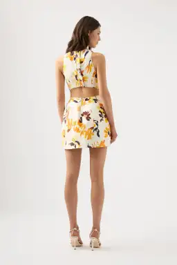 AJE Tulip Cutout Mini Dress Print Size 6 for rent on The Volte - image 2