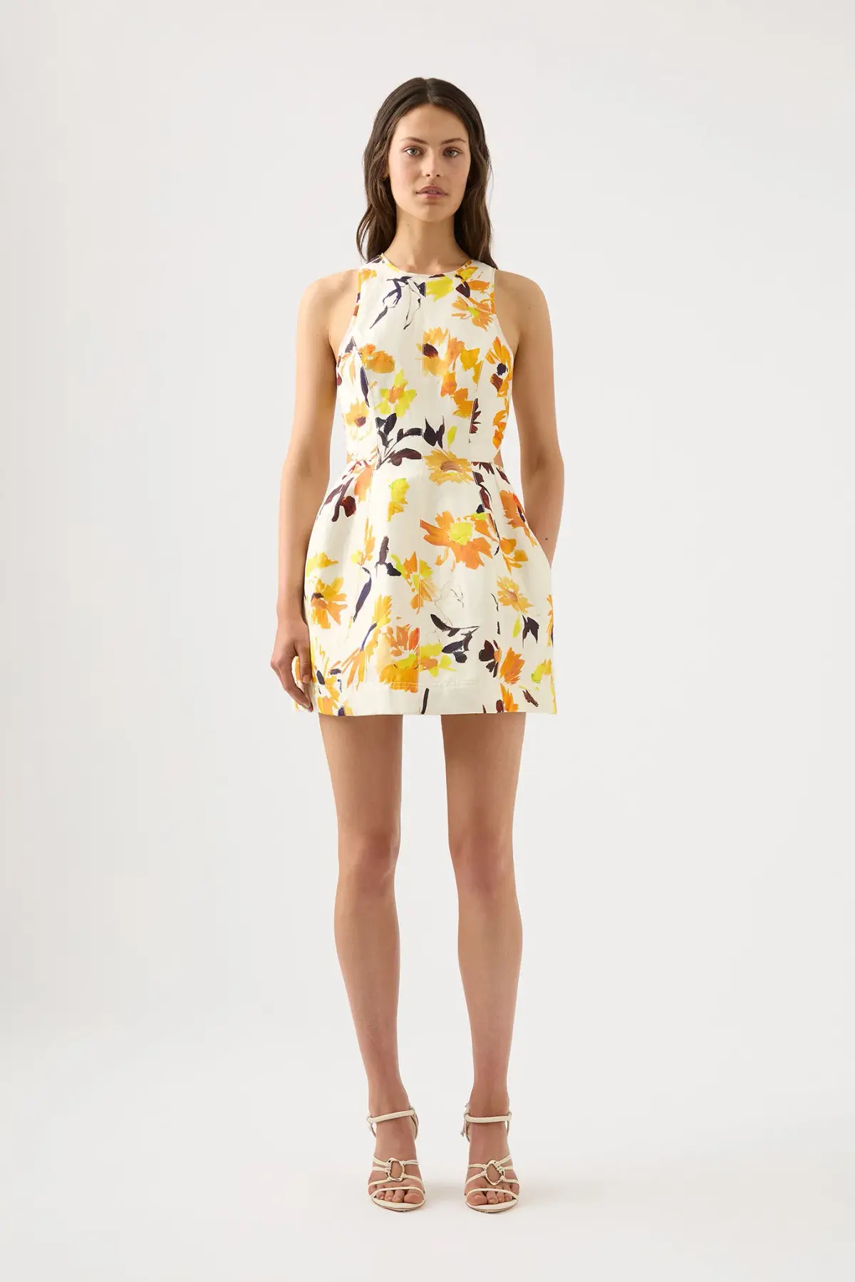 AJE Tulip Cutout Mini Dress Print Size 6 - Image 1
