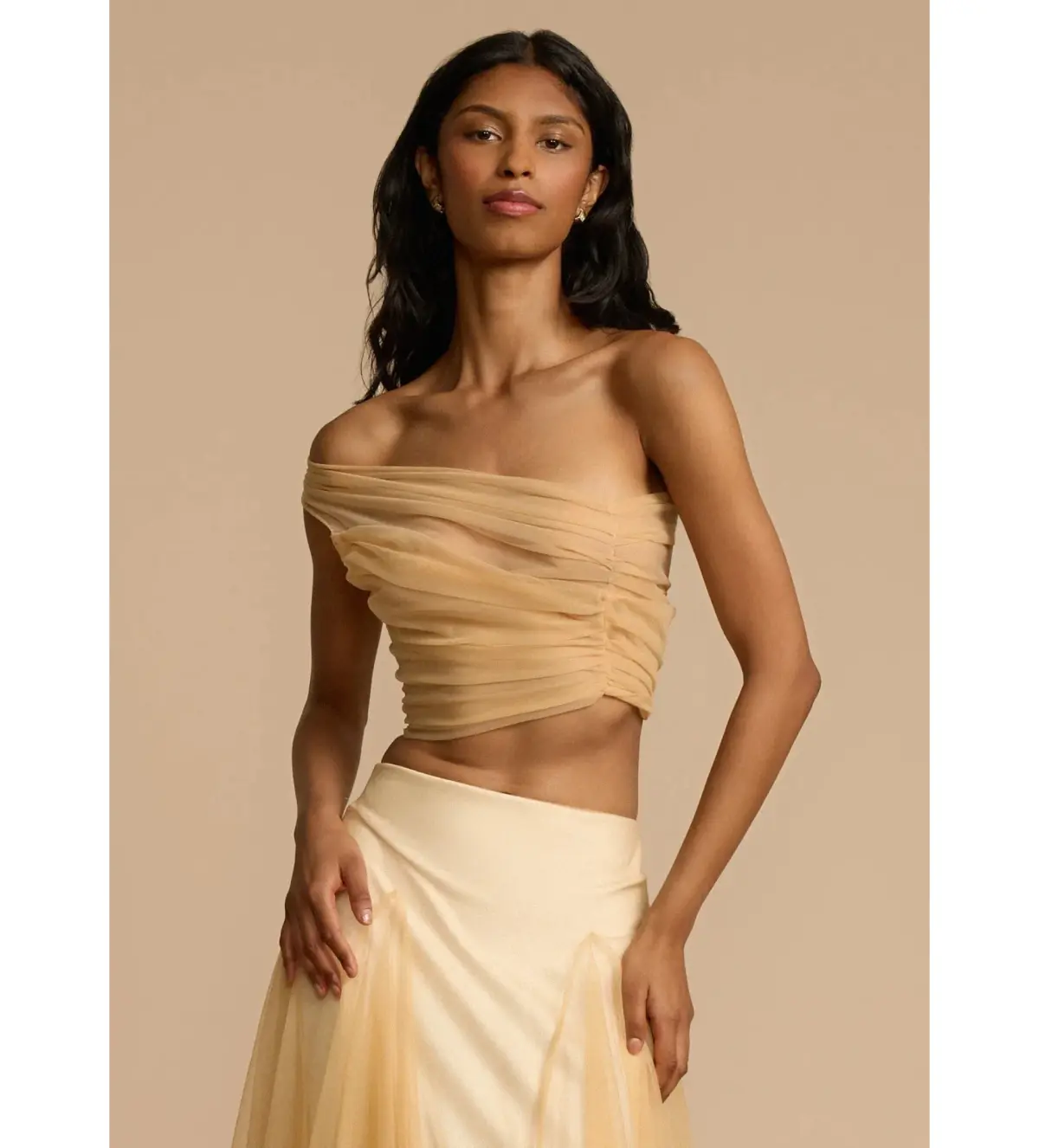 Arcina Ori Violetta Top and Maxi Skirt Set Gold Size XS AU 6 - Image 5